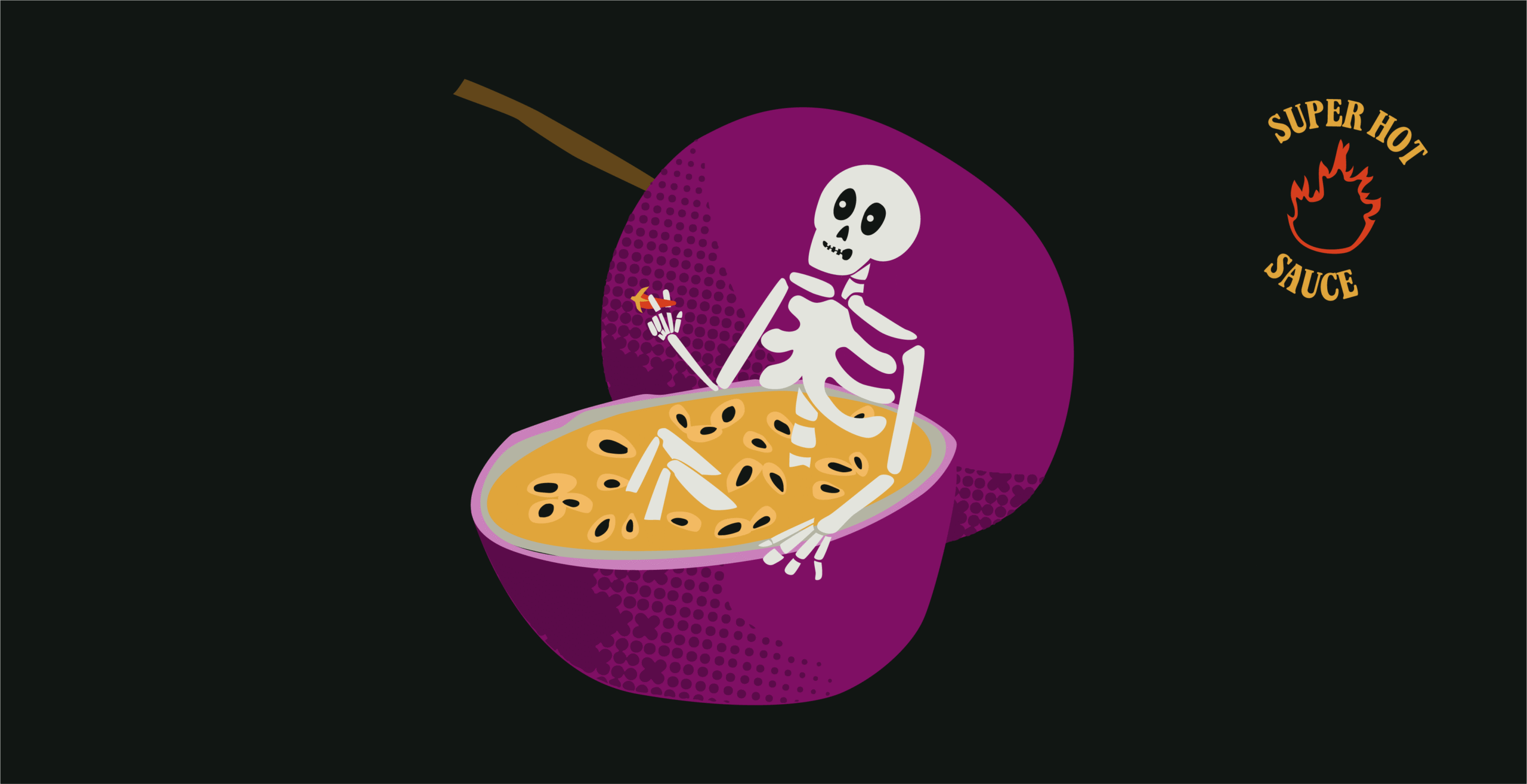 illustration packaging sauce piquante